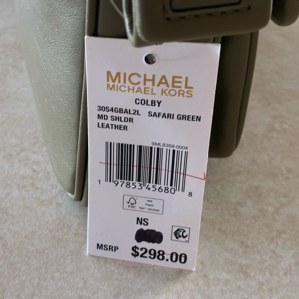 Michael Kors Sage Green Colby Handbag - Picture 3 of 6